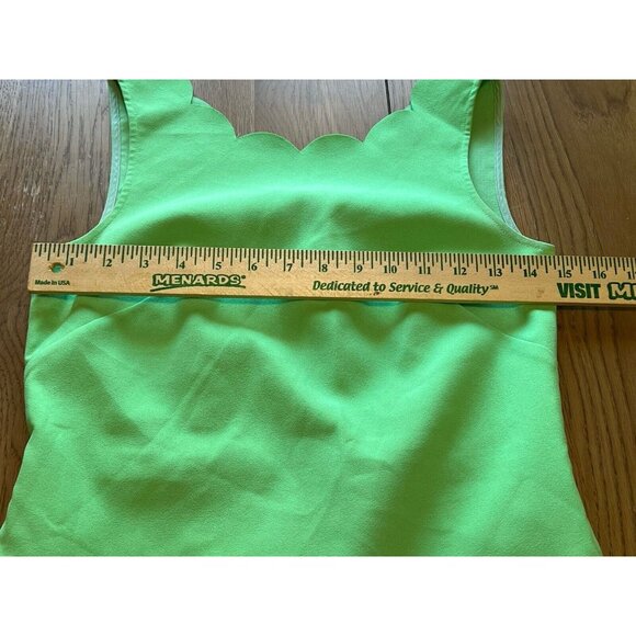 NWT J.Crew Women's Green Sleeveless Scalloped Sheath Dress - Size 0 Classic‎ - Picture 6 of 9